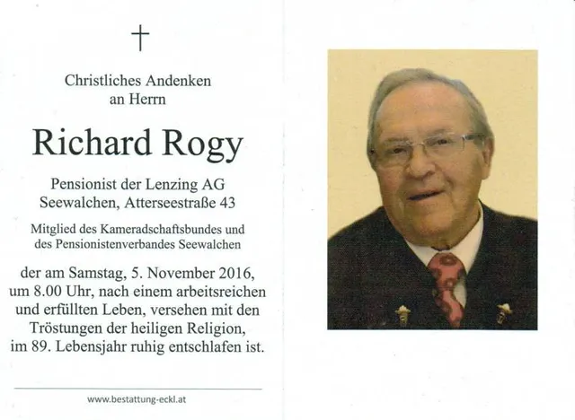 Begräbnis Richard Rogy